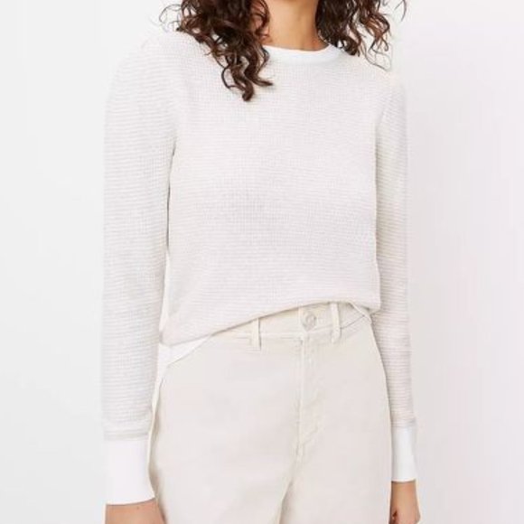 LOFT Sweaters - LOFT Puff Sleeve Sweater Champagne Sz S